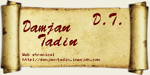 Damjan Tadin vizit kartica